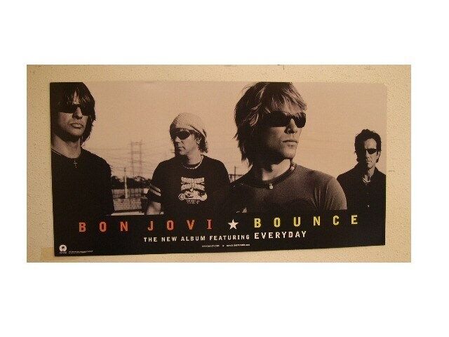 Bon Jovi 2 Sided Poster Band Shot Bounce Jon John Promo - $17.89