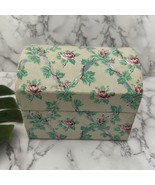 Charlotte Russe Vintage 90s Jewelry Box Green Red Roses Floral Fabric Co... - $25.73