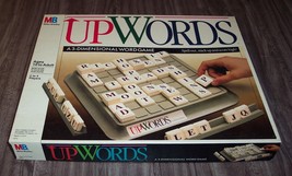 Vintage 1988 UPWORDS Stacking Crossword Word Board Game 1980&#39;s Milton Br... - $29.70