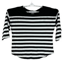 Time and Tru Womens Striped 3/4 Sleeve Blouse Size XXL Black/White - £11.03 GBP