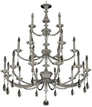 Chandelier KALCO FLORIDIA Modern Classic 3-Tier Tiered 21-Light Chrome Clear - £15,422.80 GBP