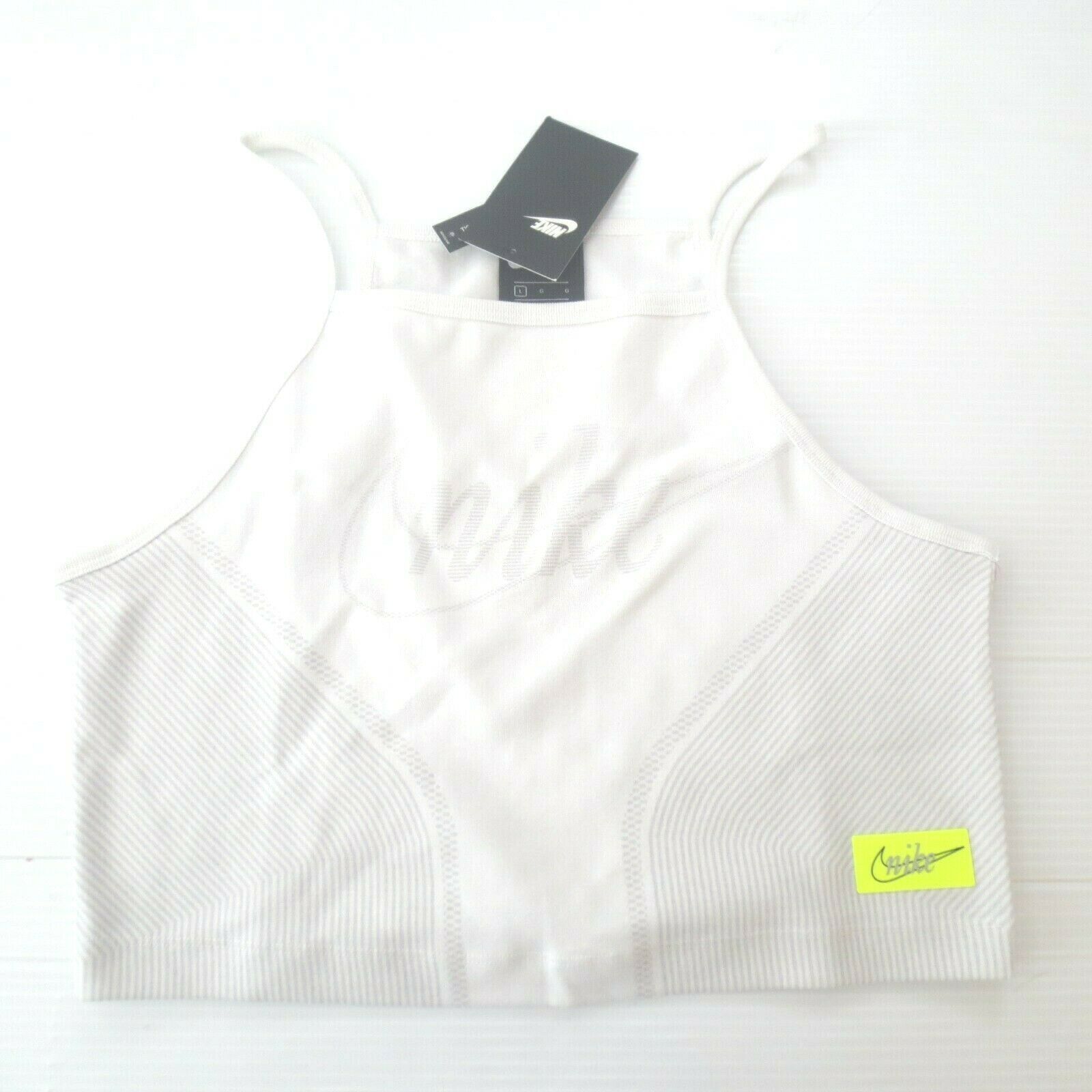 Primary image for Nike Women Sportswear Essential Tank Top - DC2799 - Summit White - Size L -  NWT