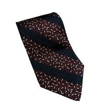 Sha r&#39;e Burgundy Navy Tie Silk Necktie 3.5 Inch Wide 57 Long - £7.78 GBP