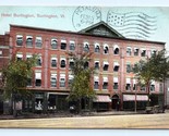 Hotel Burlington Street View Burlington Vermont VT 1908 DB Postcard P14 - $4.90