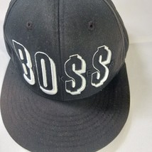 Premium Headwear KBETHOS BOSS Black/White Embroidered Snapback Baseball Cap Hat image 2