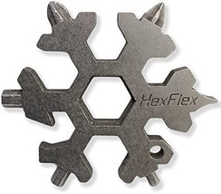 Hexflex SS23S Adventure Tool 15-In-1 Metric MULTI-TOOL Stainless Steel Snowflake - £8.46 GBP