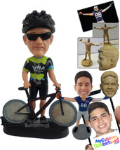 Personalized Bobblehead Serious cyclist confident of himself to win the race - S - £82.33 GBP