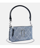 Marc Jacobs The Quilted Denim Snapshot Convertible Shoulder Bag Crossbod... - $187.11