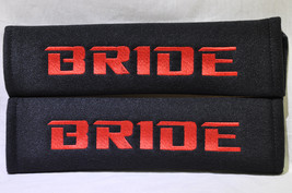 2 pieces (1 PAIR) Bride Racing Embroidery Seat Belt Cover Pads (Red on B... - $16.99
