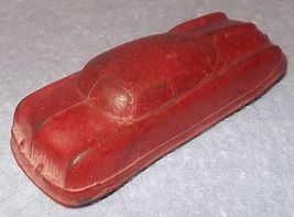 Vintage Auburn Heavy Rubber Red Futuristic Sedan Automobile Made USA  - £19.94 GBP