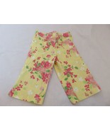 Janie and Jack Girls Yellow Floral Cropped pants 2T EUC - $10.35