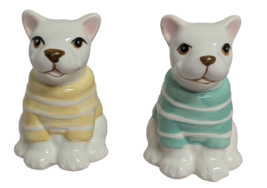French Bulldog Salt Pepper Shakers 2pc Sweater Dog Lovers Pets New Home ... - $16.37