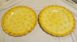 Set Of 2 Raymond Waites™ Dinner Plates-- Yellow/Tan/Beige/Brown -- 11 1/2 Inches - $19.75