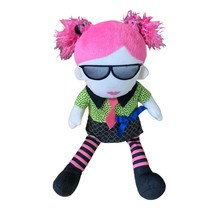 Hobby Lobby Plush Doll Stuffed Animal Toy 15 in Tall Sunglasses pink hair School - $8.90