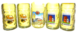 5 Spaten Paulaner &amp; Lowenbrau Oktoberfest Munich German Beer Glasses Seidel - £23.00 GBP