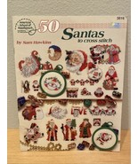 50 Santas to Cross Stitch American School of Needlework Leaflet 3616 Old... - $7.85