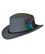 Traditional Bavarian Hat Grey Oktoberfest Costumes German Cowboy Beer Festival - $36.99