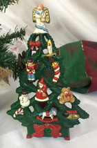 Cast Iron Decorated Christmas Tree Candle Holder Tea Light Votive - £9.08 GBP