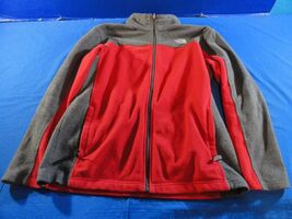 THE NORTH FACE RED FULL ZIP FLEECE COLD WEATHER JACKET BOYS YOUTH XL 18 ... - $30.88