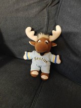 Vintage Seattle Mariners Moose Plush 8&quot; Mascot Stuffed Animal 25th Anniversary  - $17.97