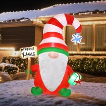 Christmas Inflatables Gnome 4FT Blow Up Christmas Gnome Outdoor Decorations Infl - £58.26 GBP