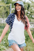 US Flag V-Neck Tee Shirt - $23.95