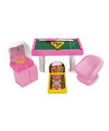 Vtg 1988 Barbie &amp; Skipper Game Room Playset Pool Table Popcorn Maker Pin... - €10,19 EUR