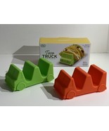 Fred TACO TRUCK Boxed Set of 2 Fun Plastic Taco Trays open box - £9.10 GBP