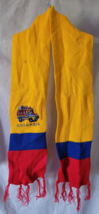 Scarf Columbia Red Blue Yellow Bus 54" Long Vacation Holiday Accessory C... - $12.99