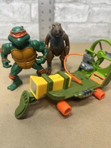 Lot Of 3 1988 Teenage Mutant Ninja Turtles Cheapskate Splinter Michelangelo - $19.80