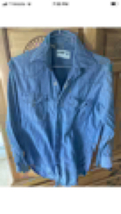 Envoy Blue Long sleeve shirt Snaps Down Men’s size Small Western Style - $29.99