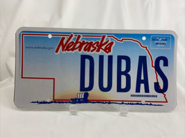 DUBAS Vintage Vanity License Plate Nebraska Personalized Auto Man-Cave D... - £63.25 GBP