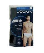 Jockey Elance Poco Briefs Underwear 2 Pack Black Men’s Size Medium 32-34... - £14.89 GBP