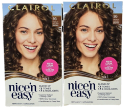 2 Clairol Nice &#39;N Easy 5G Medium Golden Brown Permanent Hair Color Cream - £20.77 GBP