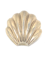 Cora Clam Shell Brooch Gold-tone Costume Jewelry Retro Vintage 50&#39;s Pin  - £9.59 GBP