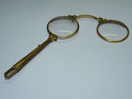 Antique 1920s Lorgnette Hand-held Folding Spectacles, Gold-Plated, Span ... - $101.20