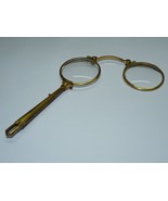 Antique 1920s Lorgnette Hand-held Folding Spectacles, Gold-Plated, Span 15.5 cm - $101.20