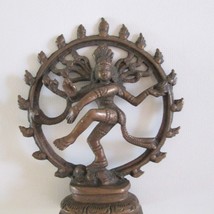 Brass Shiva Nataraja Figure Small Dancing Hindu God Statue Figurine 4 In... - £27.25 GBP