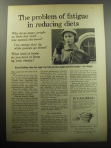 1957 Sugar Information, Inc. Ad - The problem of fatigue in reducing diets - £14.61 GBP