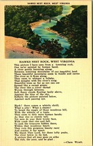 Hawks Nest Rock Clara Wyatt Poem West Virginia WV UNP Linen Postcard Unused O13 - £3.06 GBP