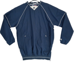 Russell Athletic Size S Team Issue Patriots Men&#39;s Blue Windbreaker Vente... - £11.20 GBP