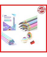 Vibrant Pre-Sharpened Rainbow Pencils for Creative Kids - 24 Ergonomic P... - $28.70