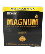 Trojan Magnum Large size Lubricated Latex Condoms - 36 Pack Exp 2028 - $26.47 CAD