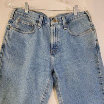 Carhartt Relaxed Fit Jeans Men 36X30 Blue Denim Straight Workwear Cotton - £9.69 GBP