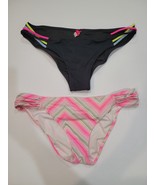 Victoria’s Secret PINK Lot Of 2 Swimsuit Swim Bikini Bottoms L Large Pin... - $16.10