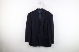 Vtg 90s Lands End Mens 44S Faded Linen Blend Suit Coat Blazer Jacket Blu... - $79.15