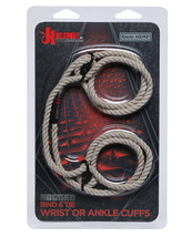 Kink Hogtie Bind &amp; Tie Wrist Or Ankle Cuffs - Natural 6 Mm Hemp - £21.17 GBP+
