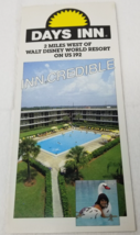 Days Inn Kissimmee Spacecoast Brochure 1982 Inn Credible Foldout Photos - £11.91 GBP