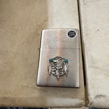 New Zippo Lighter Silver Dream Catcher Turquoise Beads With Orange Stick... - $49.50