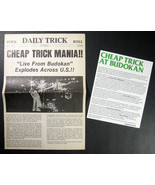 CHEAP TRICK at Budokan EPIC promo NEWS SHEET &amp; PRESS 1979 EPIC - $61.72 CAD